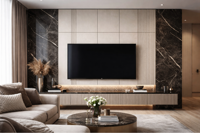 salon ze ścianką tv konin